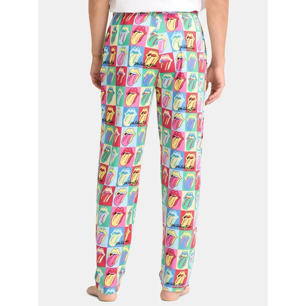 The Rolling Stones Pop Tongue AOP Sleep Pants Men's Size 2XL Lounge Pajama NWT